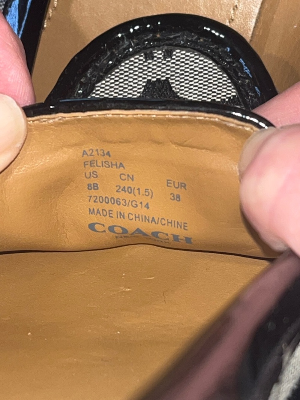 Coach Black & Ivory Signature Canvas Loafers with Silver Hardware - Picture 9 of 9